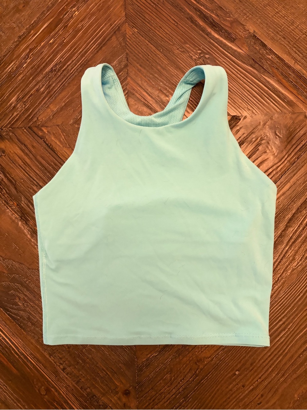 Athleta girl Light Aqua Racerback Crop Tank